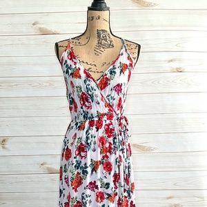 NWOT Floral High-Low Hem Dress with Side Tie